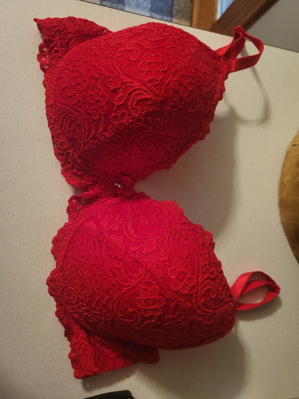 Smart & Sexy Bra 38D Red Lace Push Up Underwire Padded Lingerie Women’s Sexy